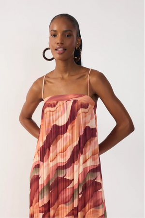 Dunes Pleated Maxi Dress
