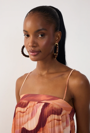 Dunes Pleated Maxi Dress