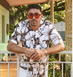 Hibiscus Leopard Button-Up