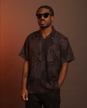 Paradise Button-Up in Midnight Black
