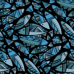 Fish - Black Aloha Shirt