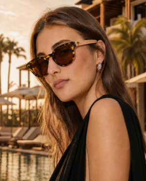 Hoʻokele Koa and Tortoise Sunglasses