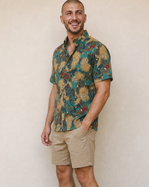 Kaniakapupu Aloha Shirt - Teal