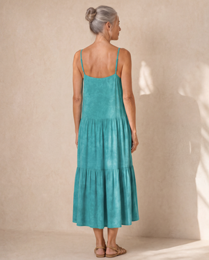 Lindsi Midi Dress - Hazy Caribe