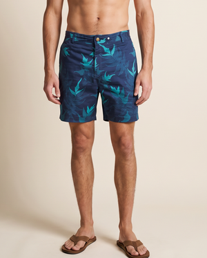 ‘Iwa’iwa Fern Reversible Shorts - Blue