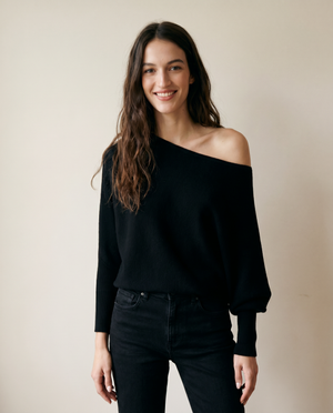 Asymmetrical Sweater Knit Top