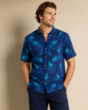 ‘Iwa’iwa Fern Aloha Shirt - Blue