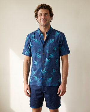 ‘Iwa’iwa Fern Aloha Shirt - Blue