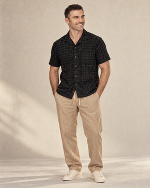 Textured Cotton Button-Up Shirt