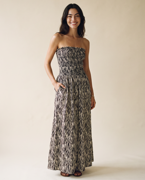 Noelle Maxi-jurk in tropisch groen