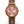 Ladies Koa Wood Watch - Pink Face