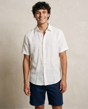 Men's Linen Shirt - Off-White