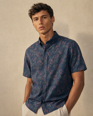 BLOSSOM HARMONY Performance Button Front - Navy