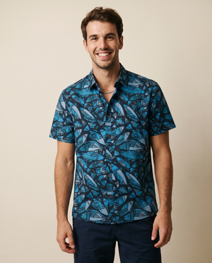 Fish - Black Aloha Shirt