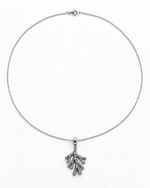 Sterling Silver Coral Pendant Necklace