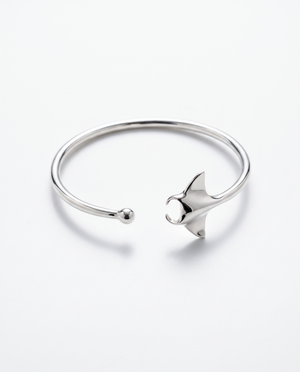 Sterling Silver Manta Ray Cuff Bracelet