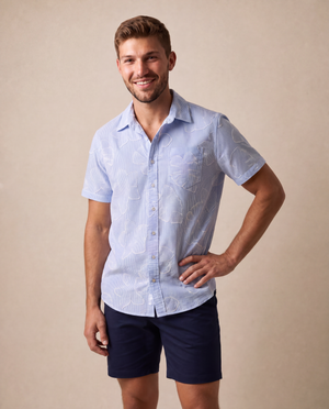 Joseph bengal Striped Floral Shirt - Blue
