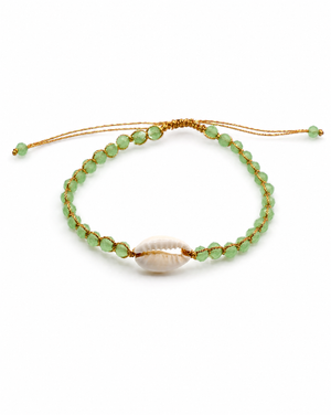 Crystal with Shell and Gold Bracelet