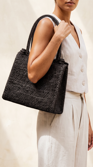 Ata Vine Handbag - Black