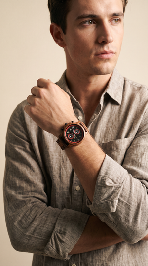 Mana Koa Wood Watch - Red