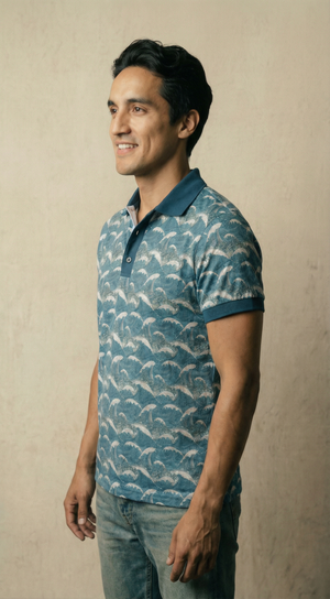 Tribal Ocean Performance Polo - Blue