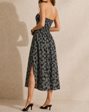 Portofino Strapless Midi Dress - Canopy Black