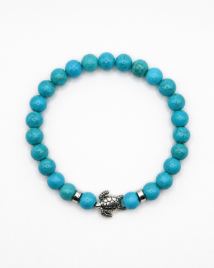 Honu Turquoise 8mm Piros Beaded Bracelet