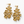 Coral Drop Gold Earrings