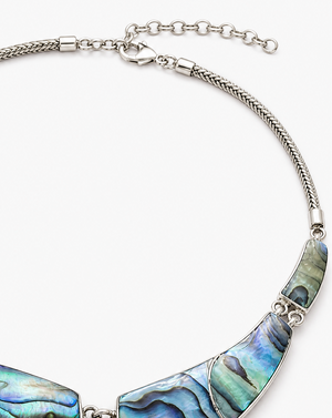 Sterling Silver and Abalone Inlay Necklace