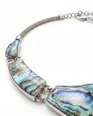 Sterling Silver and Abalone Inlay Necklace