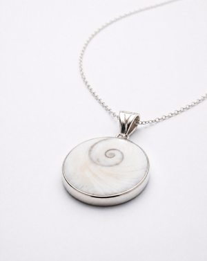 Sterling Silver Pendant with Shiva Eye Inlay