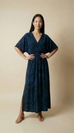 Poppy Maxi Dress - Hazy Naval