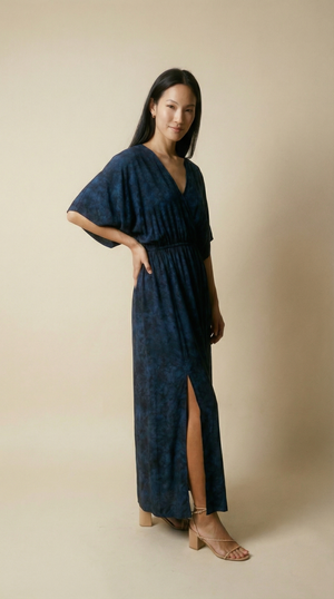 Poppy Maxi Dress - Hazy Naval