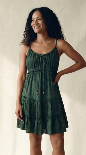 ポピー ミディドレス - トロピカル ブラック