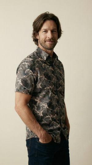 Koi en golven - Rijk grijs