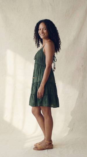 ポピー ミディドレス - トロピカル ブラック