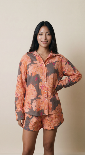 Waikiki Shorts - Slate with Flowers