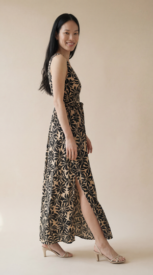 ノエル マキシドレス アロハ ブラック