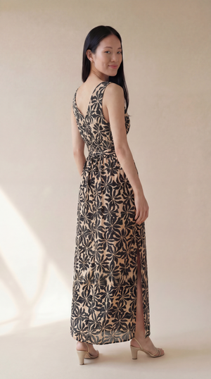 ノエル マキシドレス アロハ ブラック