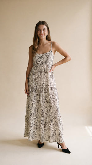 トロピカルグリーンのノエル マキシドレス