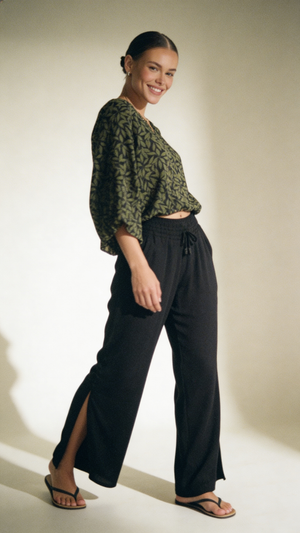 Malta-broek in zwart