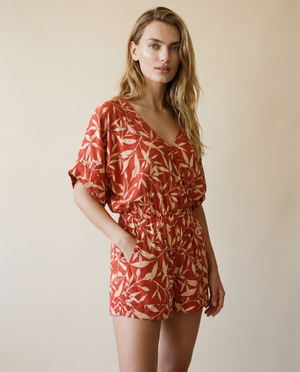 Kona Romper - Floral Sunset