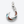 Fish Hook Sterling Silver Koa and Abalone Inlay Pendant