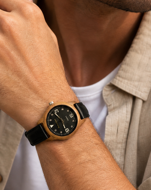 Koa Classic - Hawaiiaans Koa en stalen horloge
