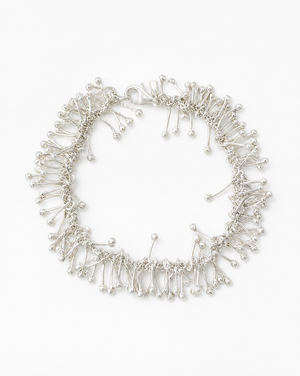 Sterling Silver Abstract Coral Lei Bracelet