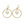 Mother of Pearl Circle Drop Earrings