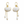 Shell and Pearl Drop Earrings