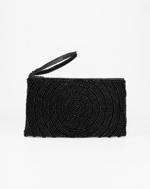 Circle Pattern Beaded Purse
