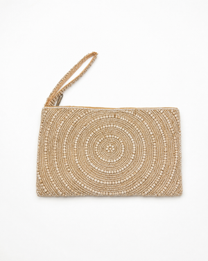 Circle Pattern Beaded Purse