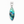 Sterling Silver Surfboard Pendant with Abalone Inlay